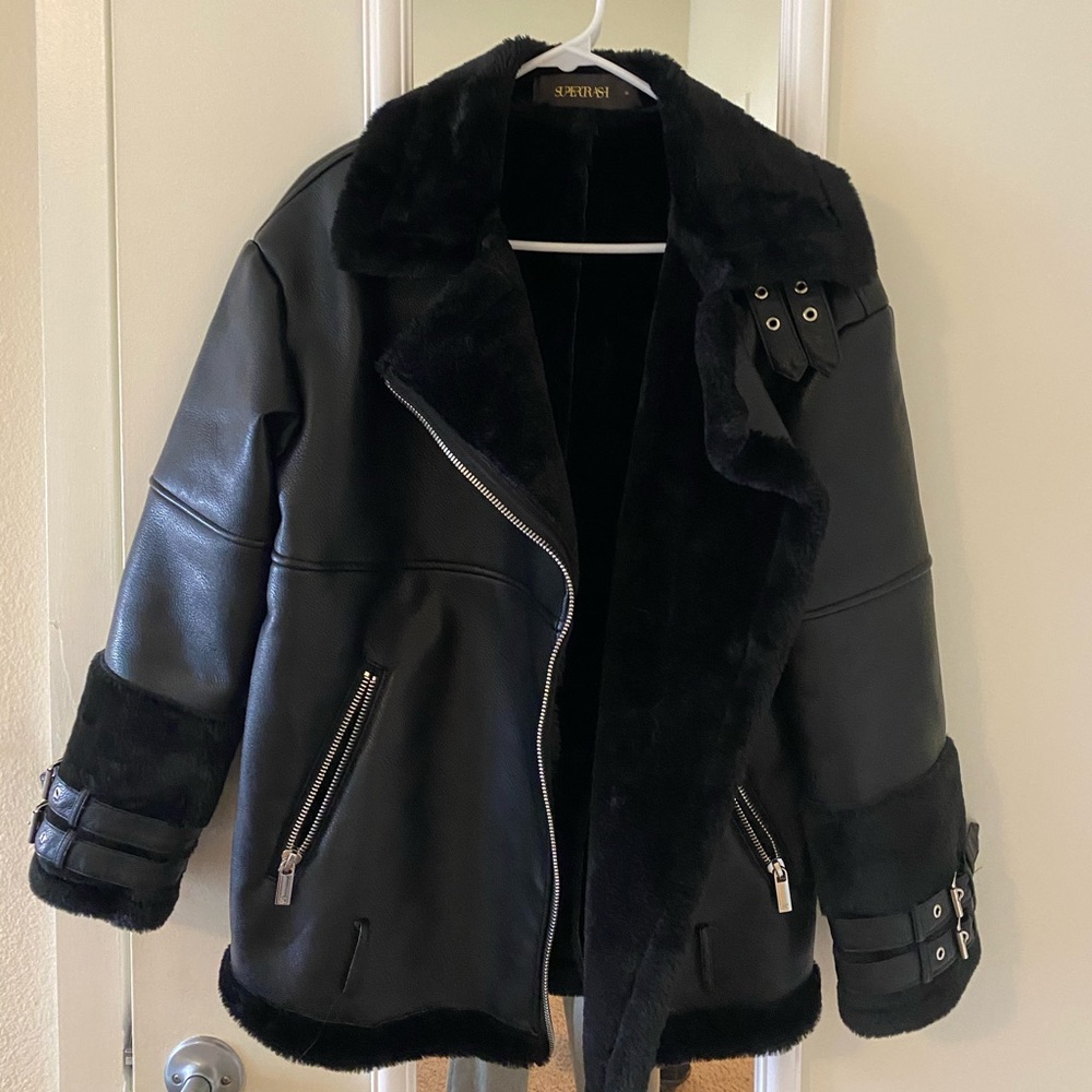 Supertrash lether jacket size 34